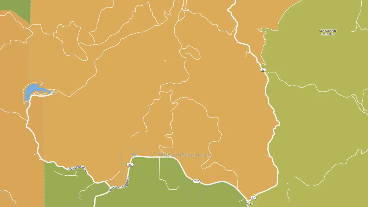DeLena, OR Map of Drug-Related Crime Rates