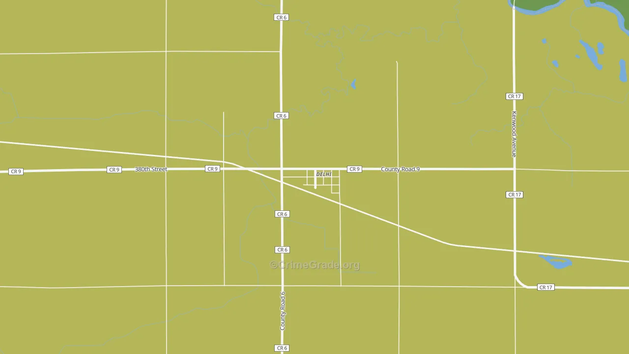 Delhi, MN Map of Drug-Related Crime Rates