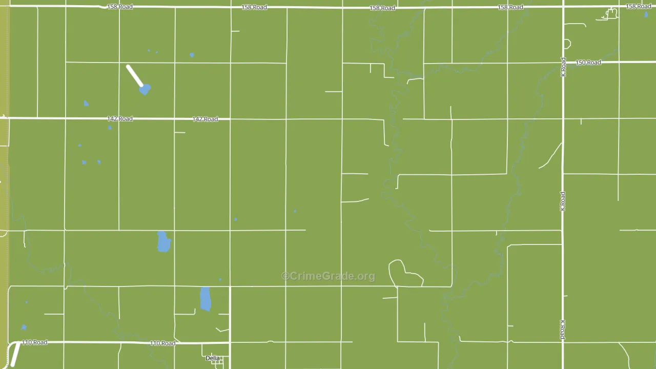 Delia, KS Map of Drug-Related Crime Rates