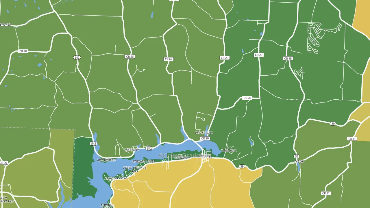Dellroy, OH Map of Drug-Related Crime Rates