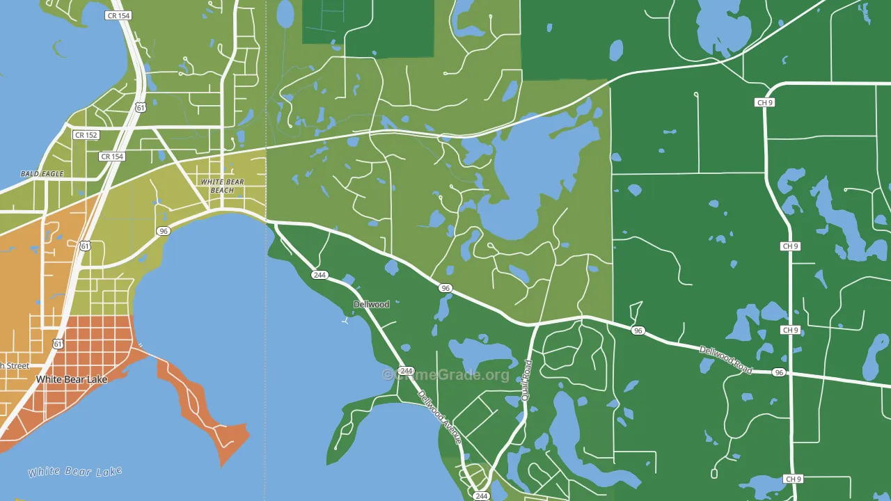 Dellwood, MN Map of Drug-Related Crime Rates