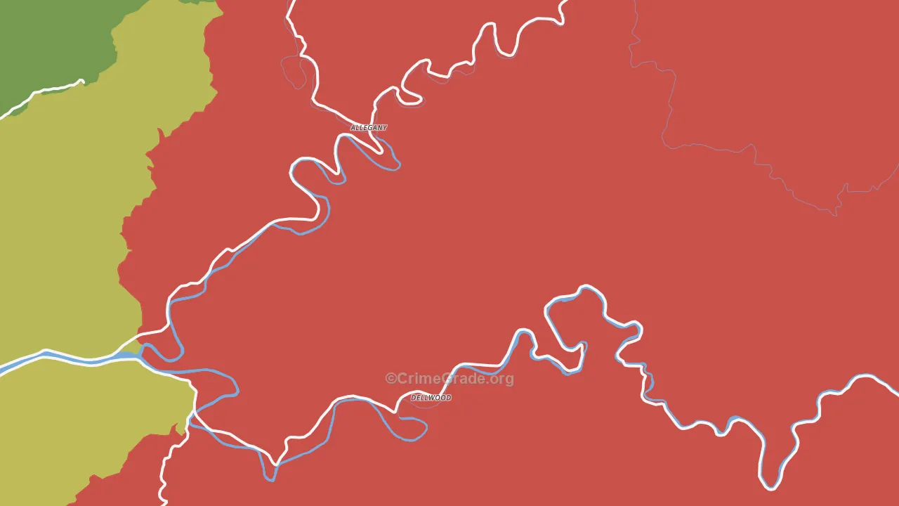 Dellwood, OR Map of Drug-Related Crime Rates
