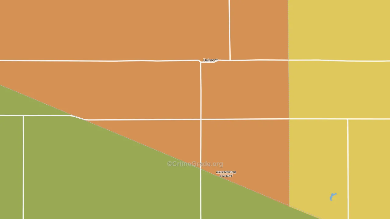 Delmont, SD Map of Drug-Related Crime Rates
