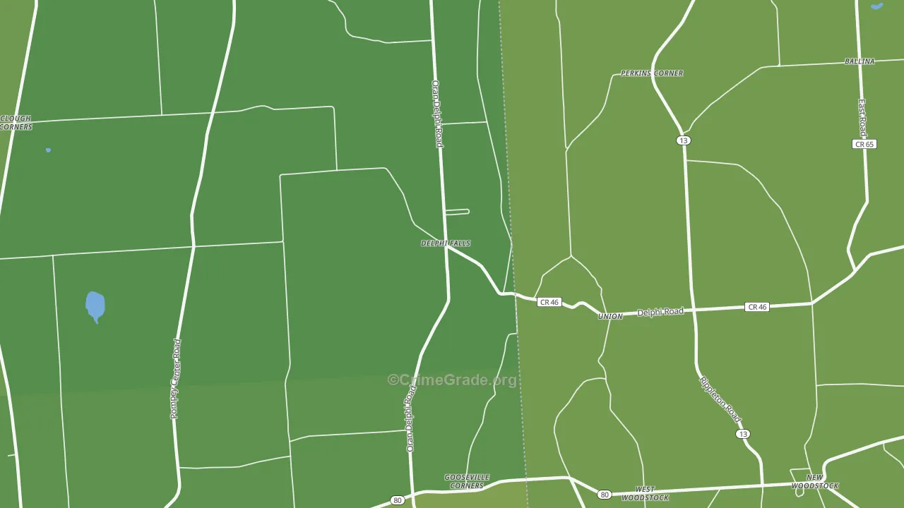 Delphi Falls, NY Map of Drug-Related Crime Rates