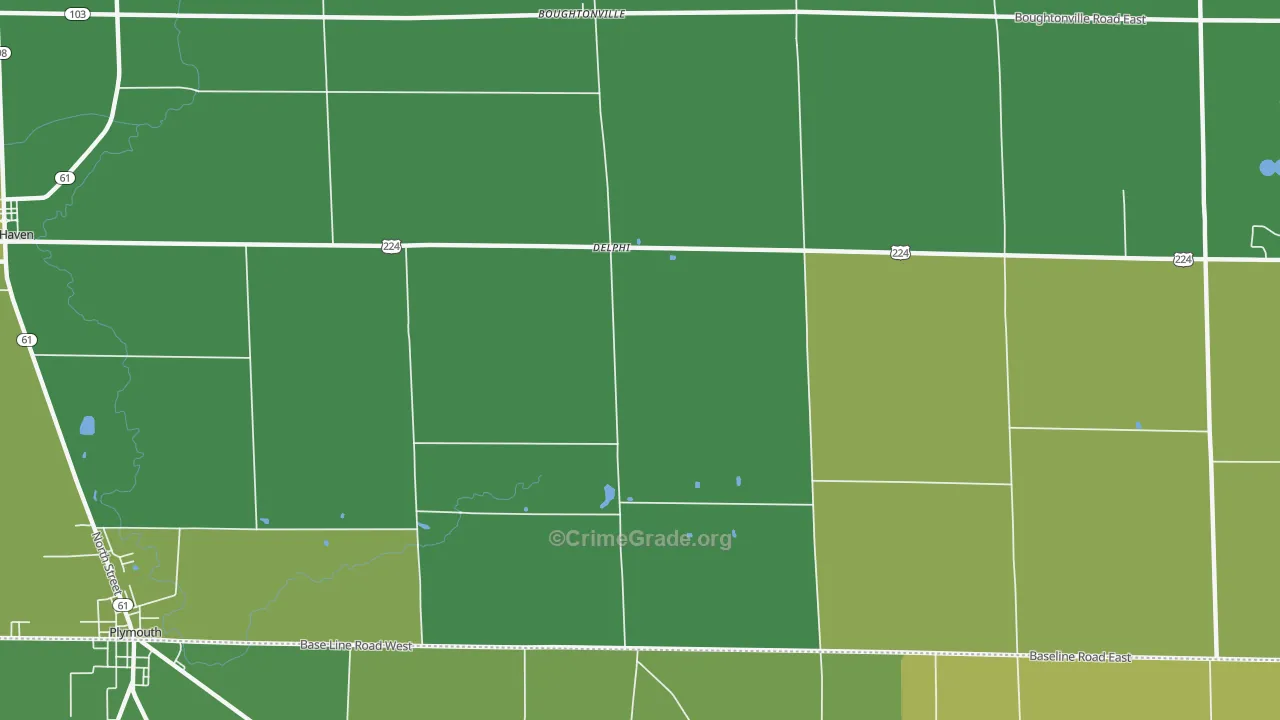 Delphi, OH Map of Drug-Related Crime Rates