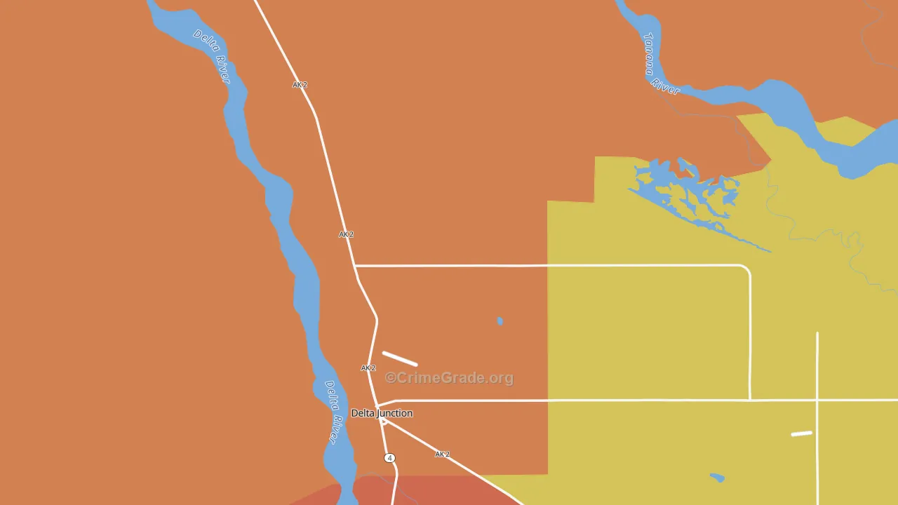 Delta Junction, AK Map of Drug-Related Crime Rates