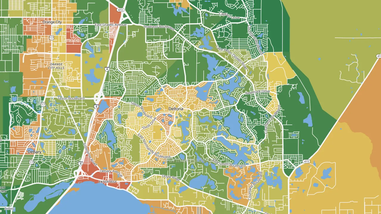 Deltona, FL Map of Drug-Related Crime Rates