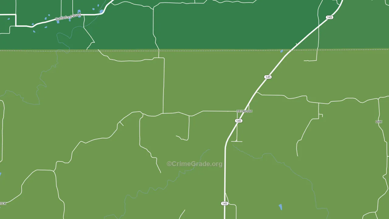 Delwood, IL Map of Drug-Related Crime Rates