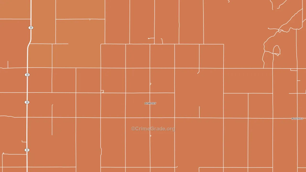 Dempsey, OK Map of Drug-Related Crime Rates