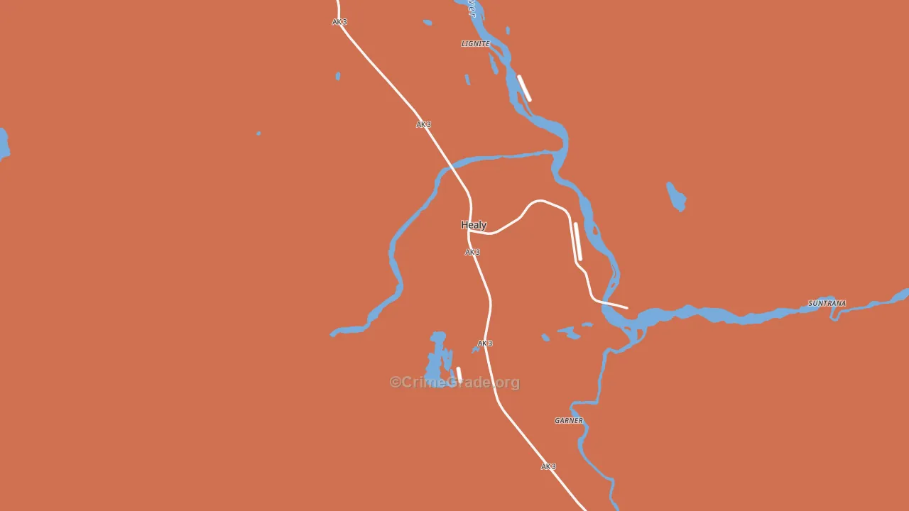 Denali Borough, AK Map of Drug-Related Crime Rates