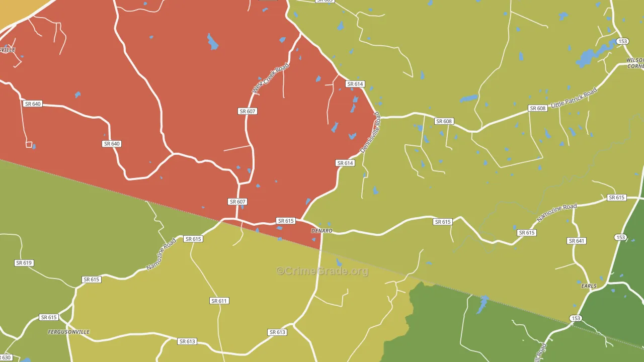 Denaro, VA Map of Drug-Related Crime Rates