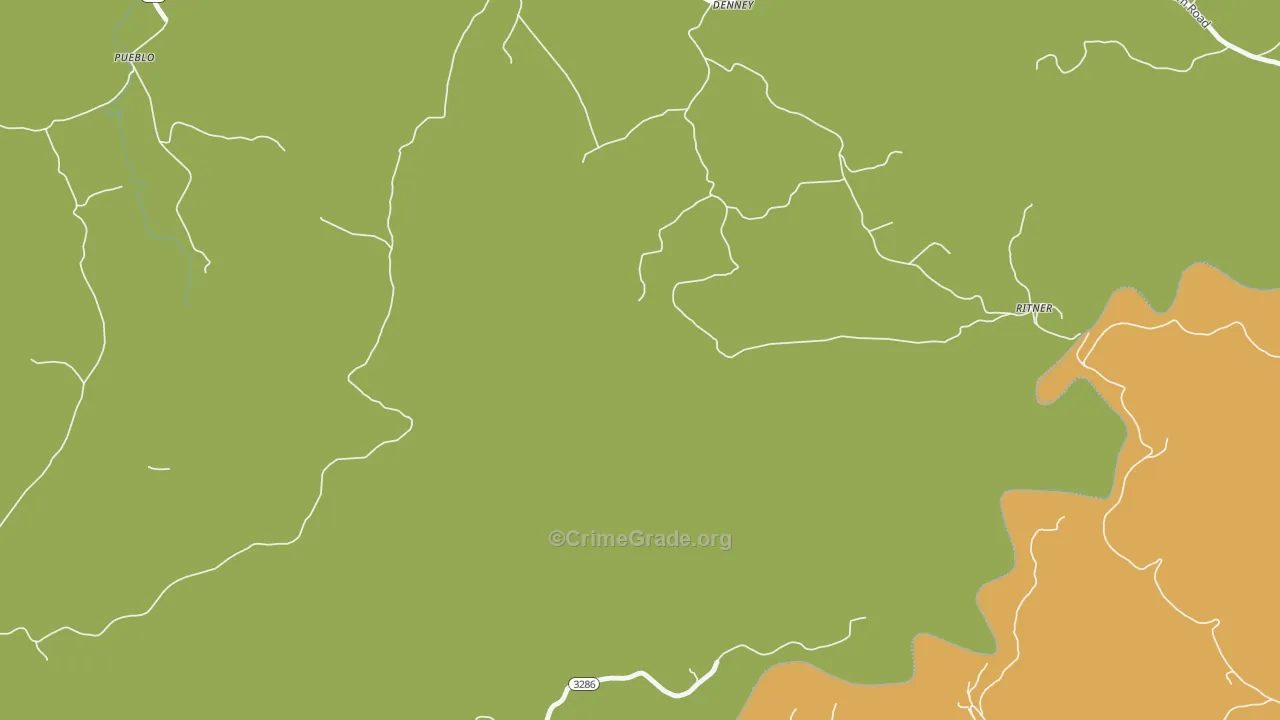 Denney, KY Map of Drug-Related Crime Rates