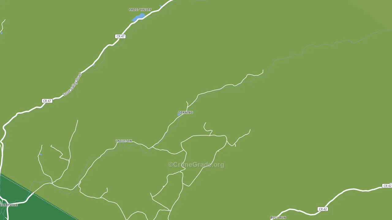 Denning, NY Map of Drug-Related Crime Rates
