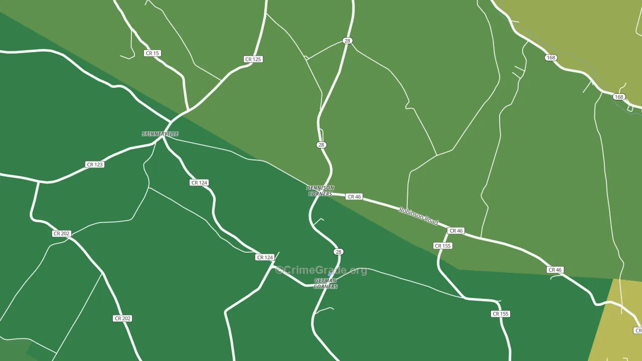 Dennison Corners, NY Map of Drug-Related Crime Rates
