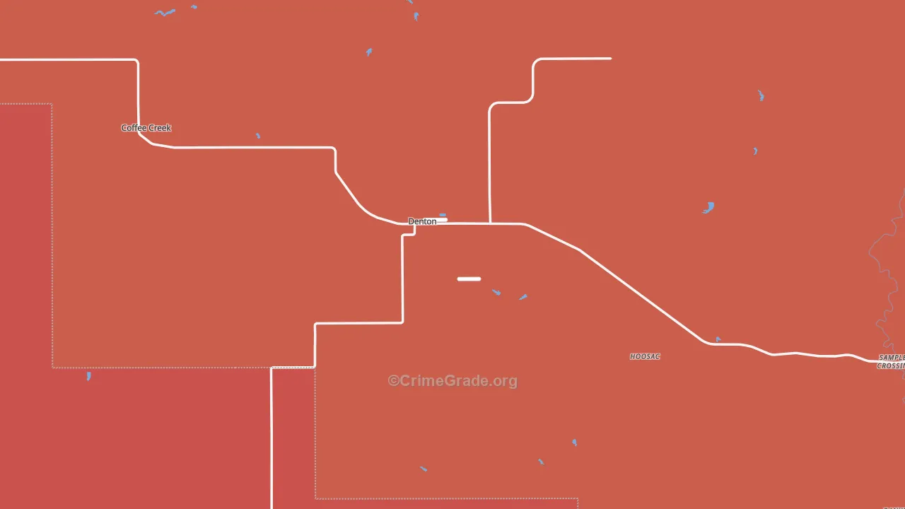 Denton, MT Map of Drug-Related Crime Rates