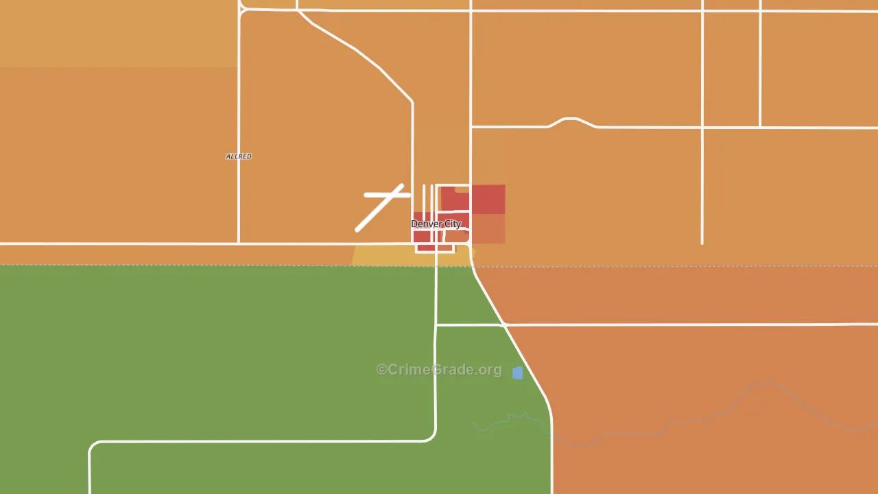 Denver City, TX Map of Drug-Related Crime Rates