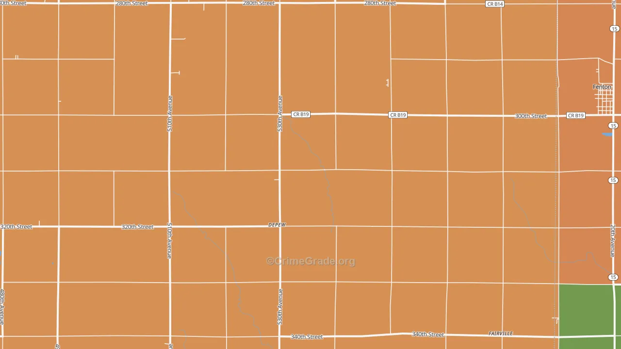 DePew, IA Map of Drug-Related Crime Rates