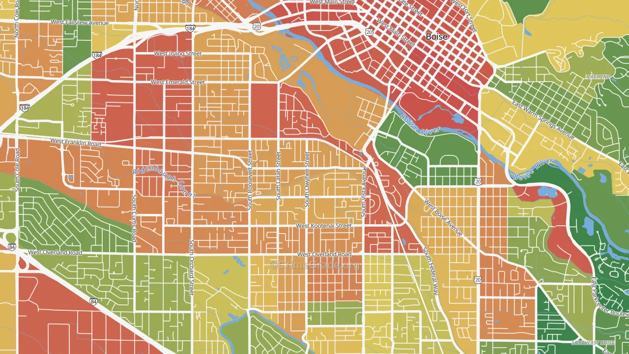 Depot Bench, Boise, ID Map of Drug-Related Crime Rates