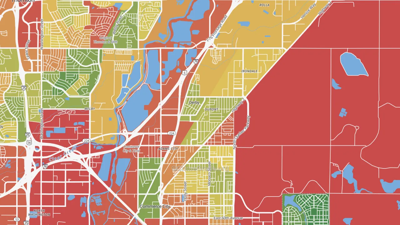 Derby, CO Map of Drug-Related Crime Rates