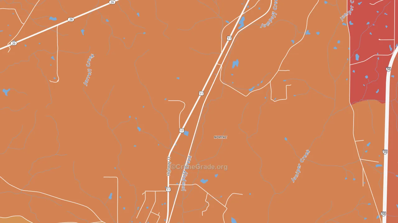 Derby, MS Map of Drug-Related Crime Rates