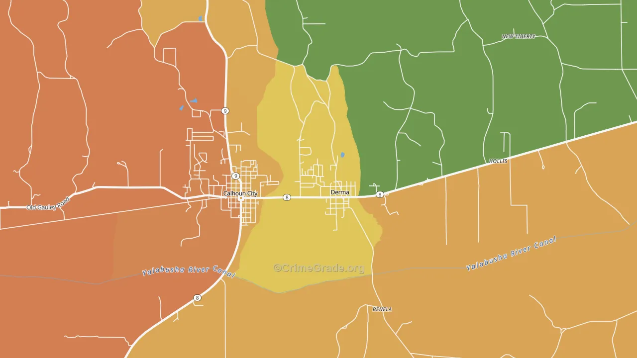 Derma, MS Map of Drug-Related Crime Rates