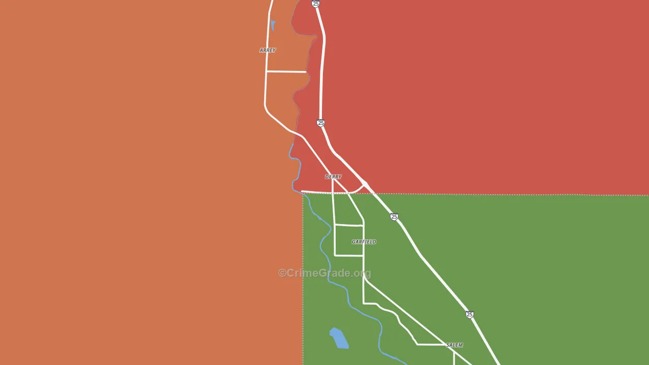 Derry, NM Map of Drug-Related Crime Rates