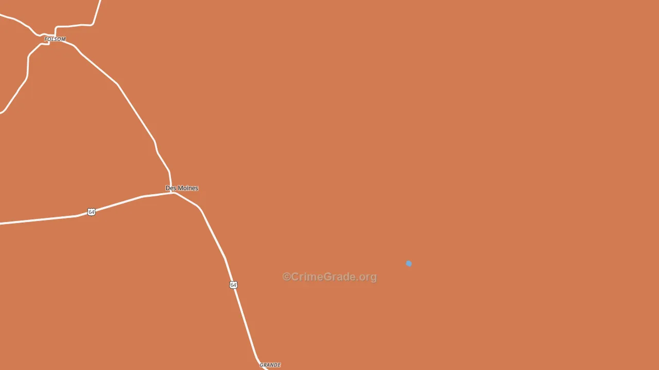 Des Moines, NM Map of Drug-Related Crime Rates