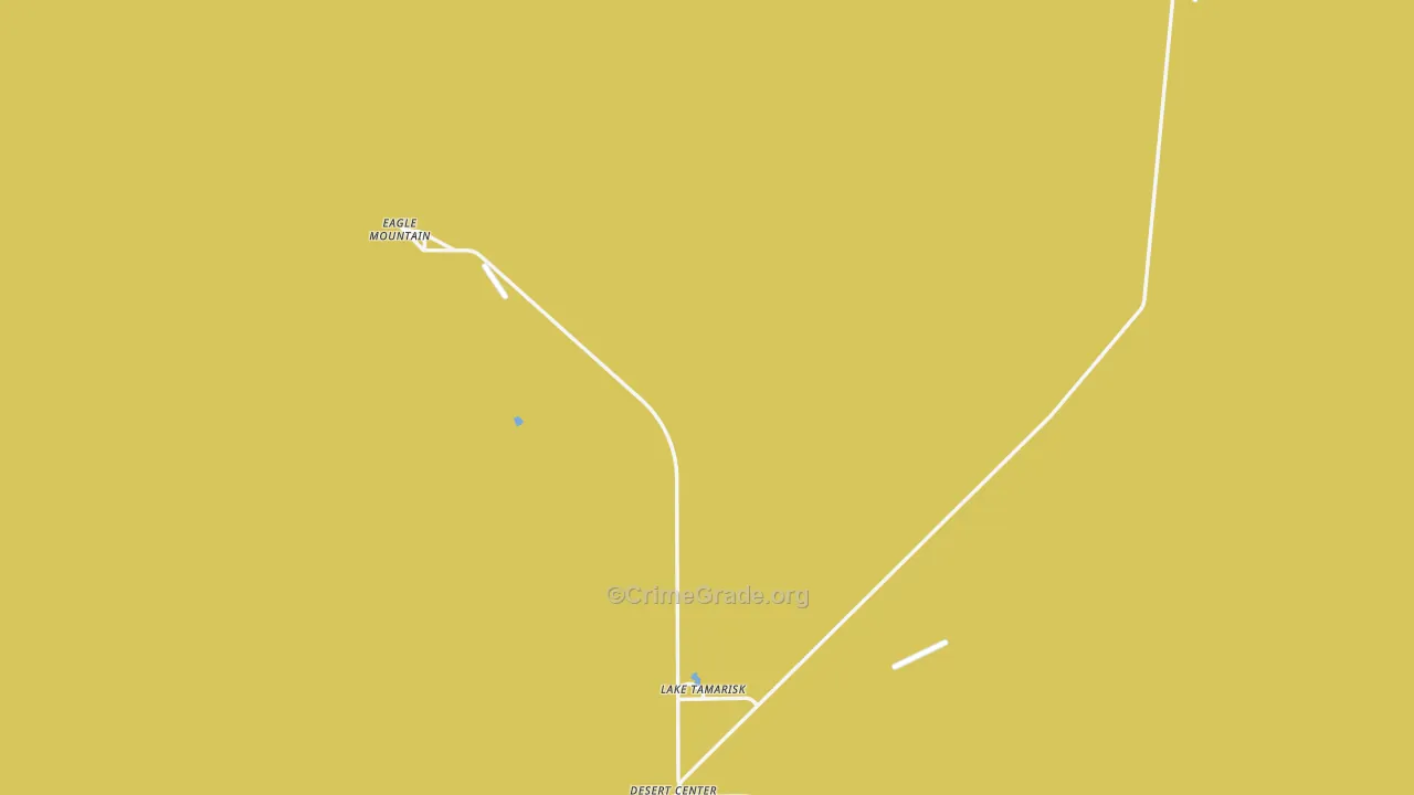 Desert Center, CA Map of Drug-Related Crime Rates