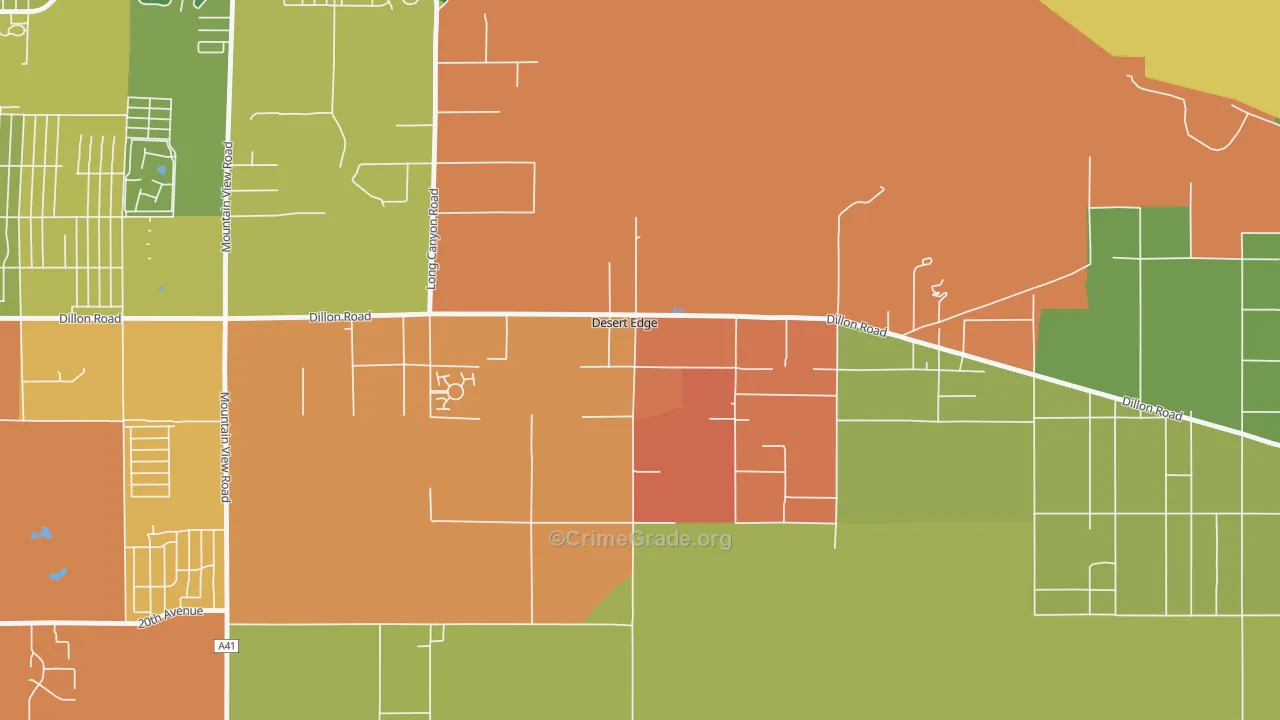 Desert Edge, CA Map of Drug-Related Crime Rates