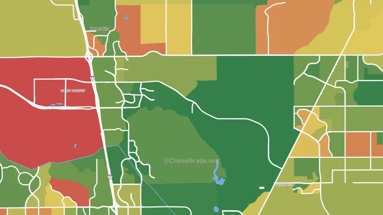 Desert Hills, Cave Creek, AZ Map of Drug-Related Crime Rates
