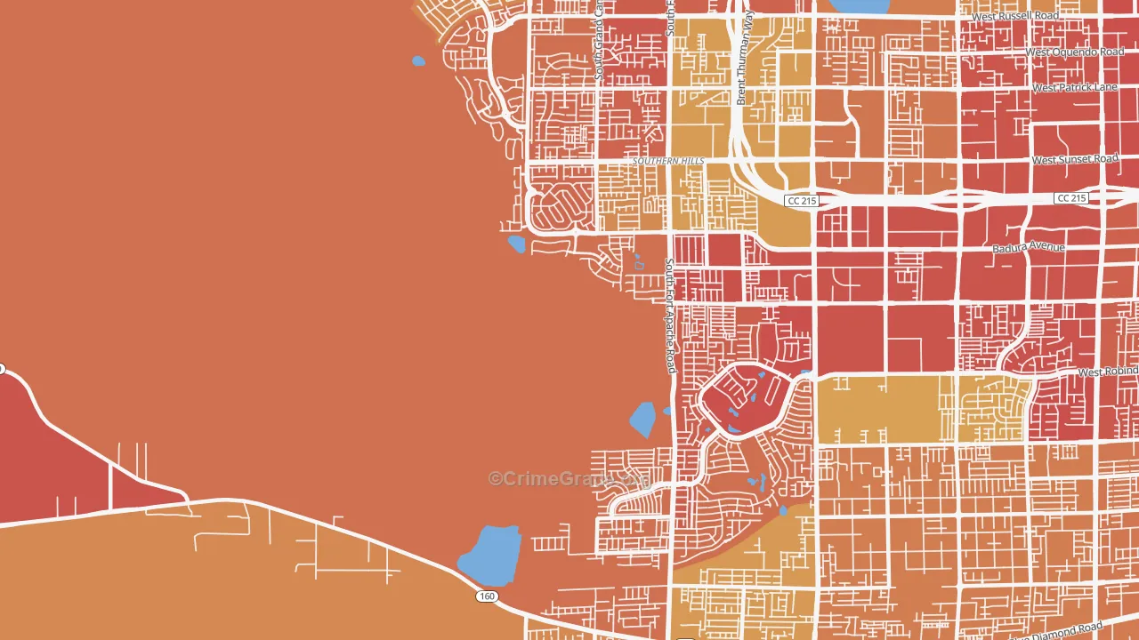 Desert Hills, Las Vegas, NV Map of Drug-Related Crime Rates
