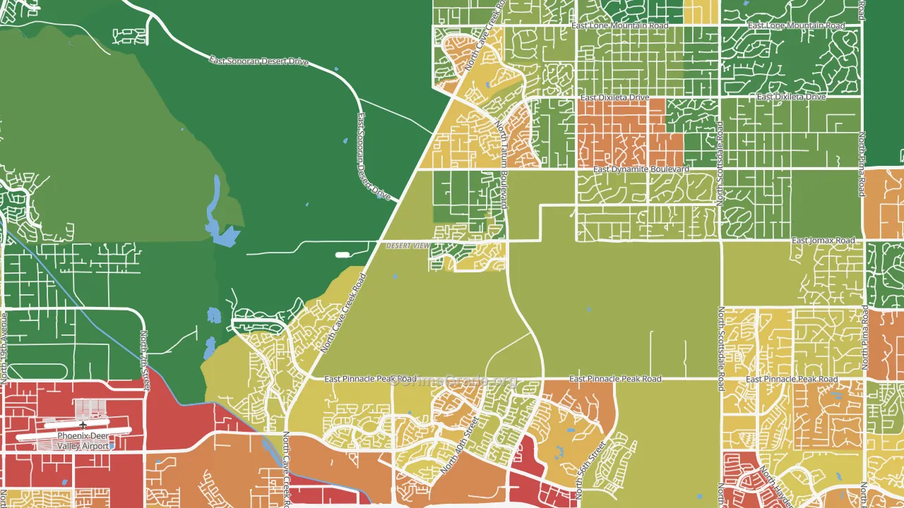 Desert View, Phoenix, AZ Map of Drug-Related Crime Rates