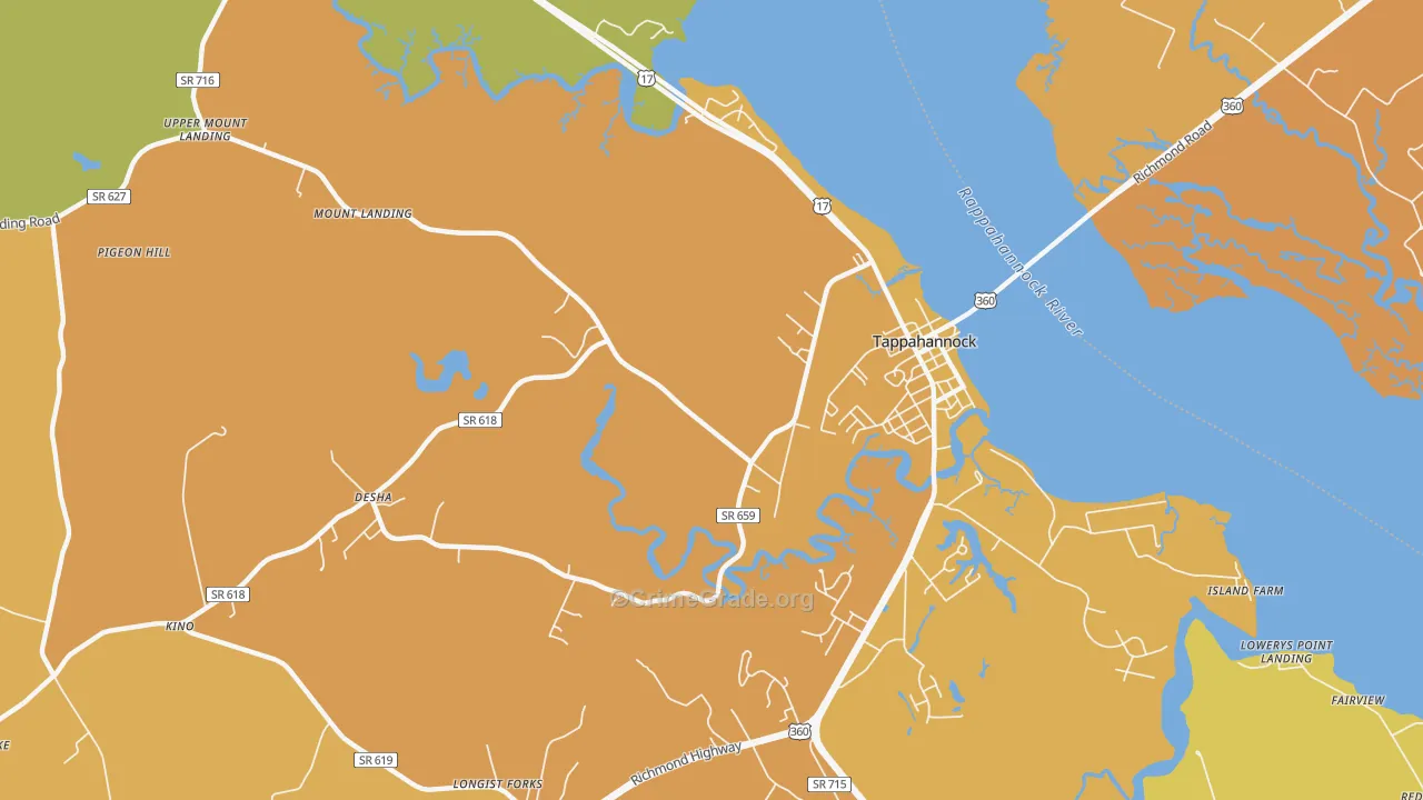 Desha, VA Map of Drug-Related Crime Rates