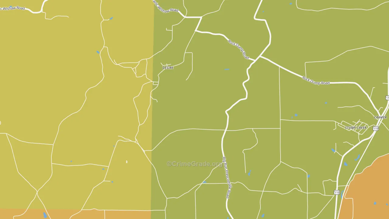 Desire, PA Map of Drug-Related Crime Rates
