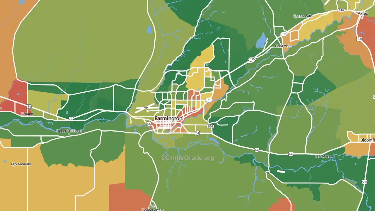 DeSmet, NM Map of Drug-Related Crime Rates