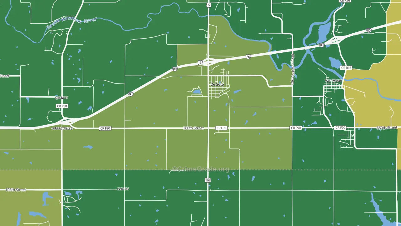 DeSoto, IA Map of Drug-Related Crime Rates