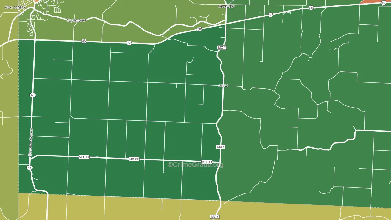 Dessa, MO Map of Drug-Related Crime Rates