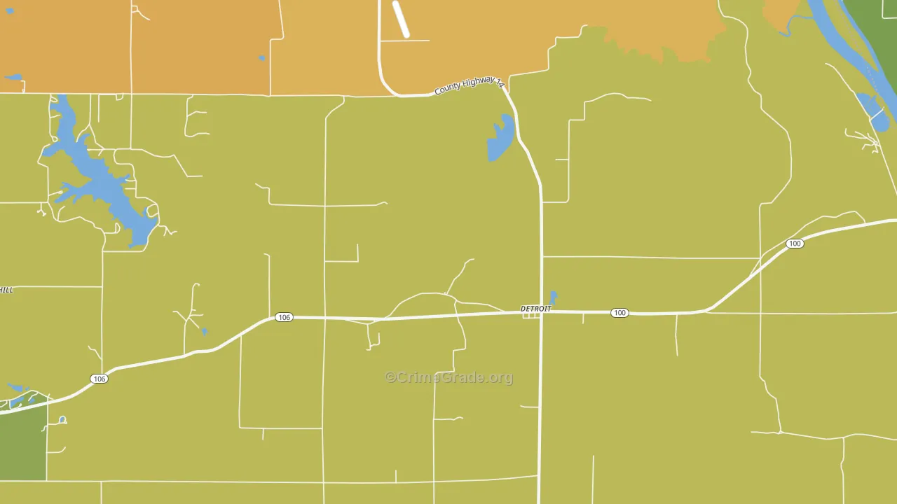 Detroit, IL Map of Drug-Related Crime Rates