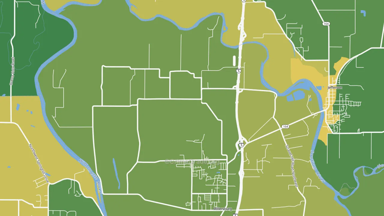Dever, OR Map of Drug-Related Crime Rates