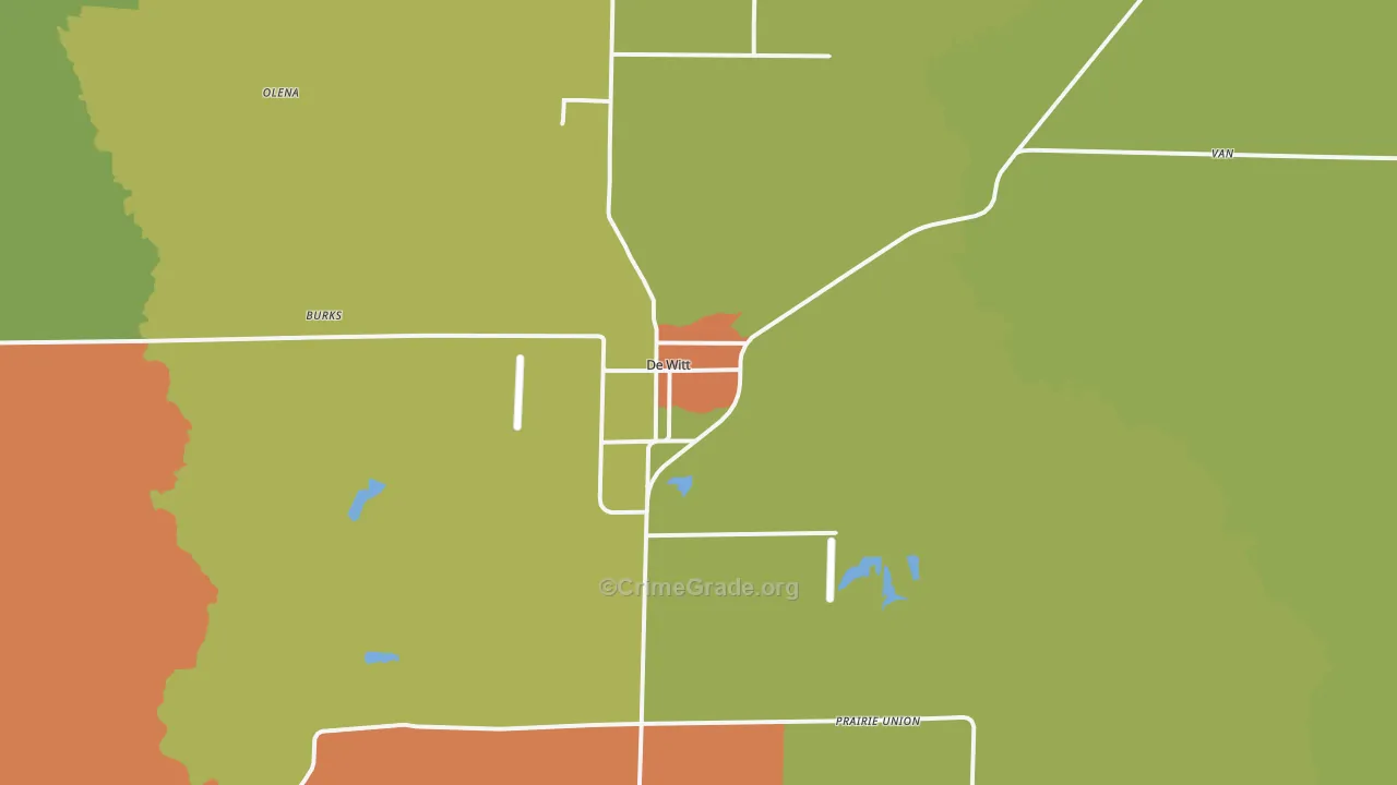 DeWitt, AR Map of Drug-Related Crime Rates