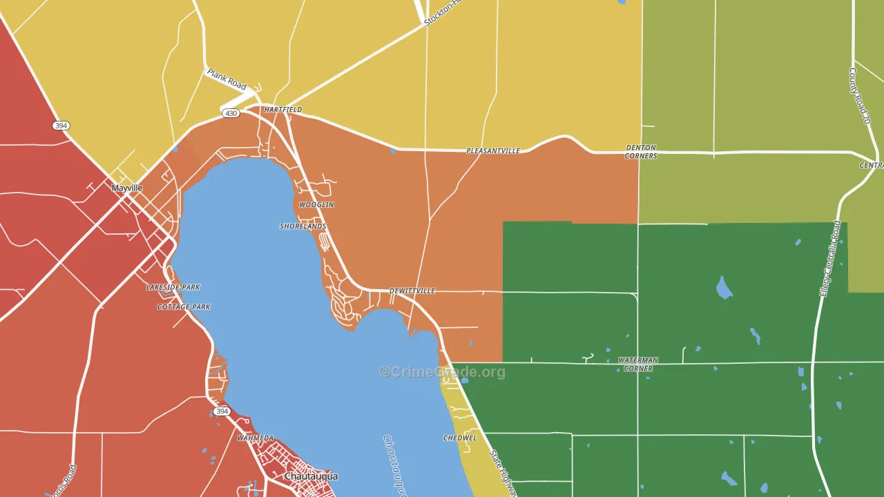 Dewittville, NY Map of Drug-Related Crime Rates