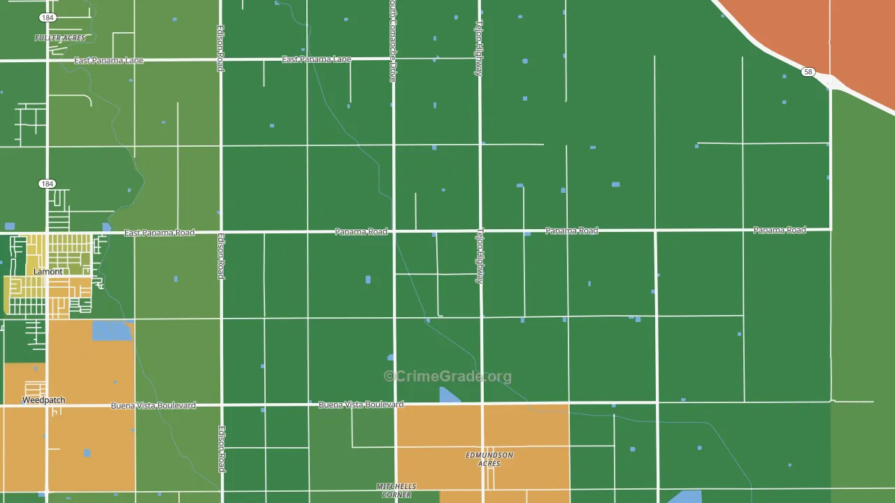 Di Giorgio, CA Map of Drug-Related Crime Rates