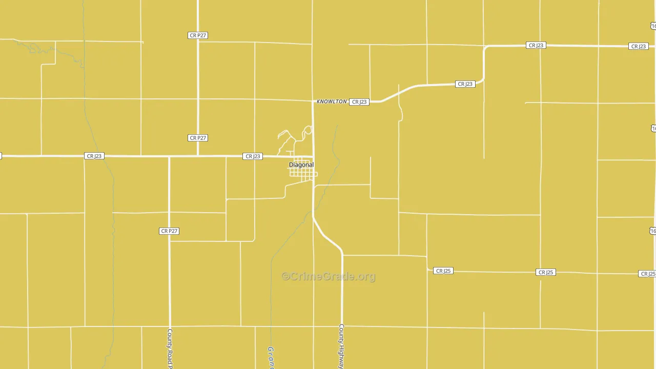 Diagonal, IA Map of Drug-Related Crime Rates