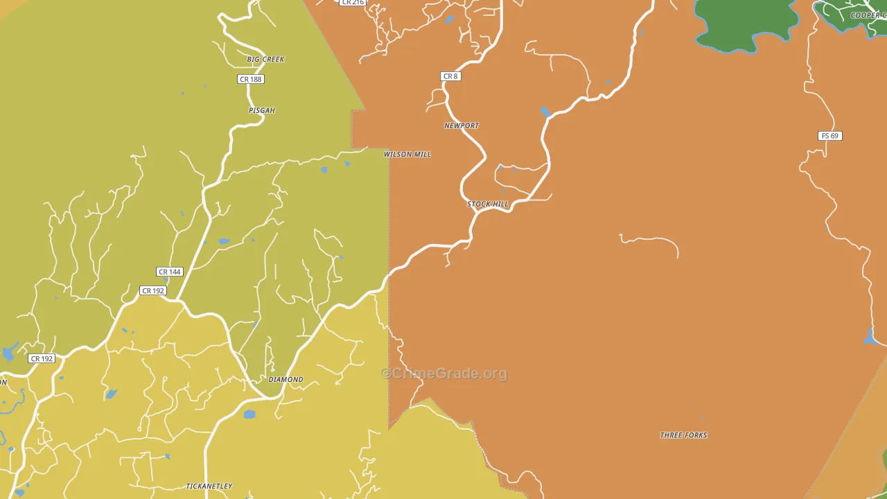 Dial, GA Map of Drug-Related Crime Rates