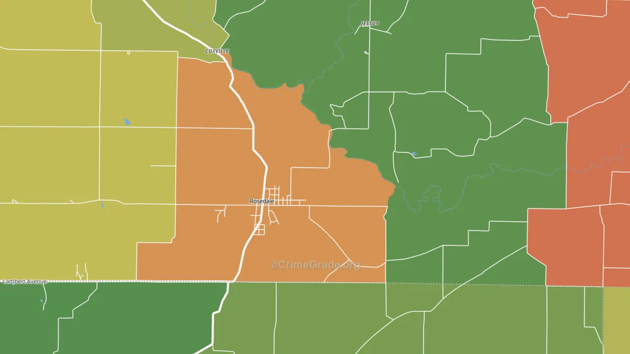 Diamond, IN Map of Drug-Related Crime Rates