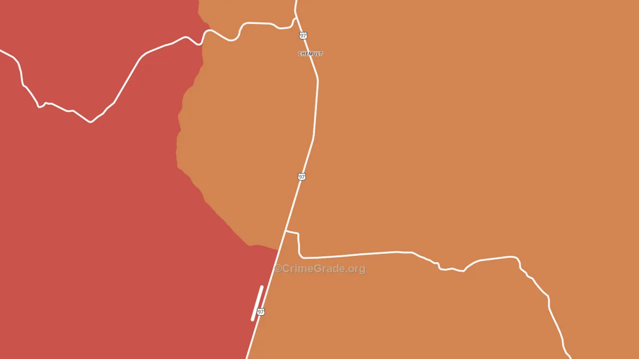 Diamond Lake, OR Map of Drug-Related Crime Rates