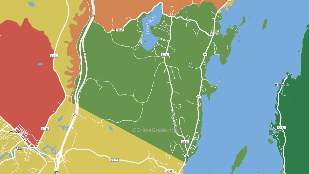 Diamond Point, NY Map of Drug-Related Crime Rates