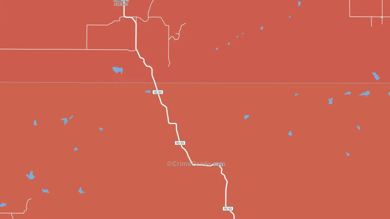 Diamond Springs, KS Map of Drug-Related Crime Rates