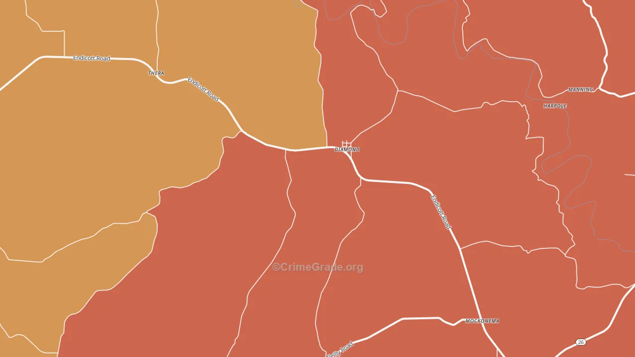 Diamond, WA Map of Drug-Related Crime Rates