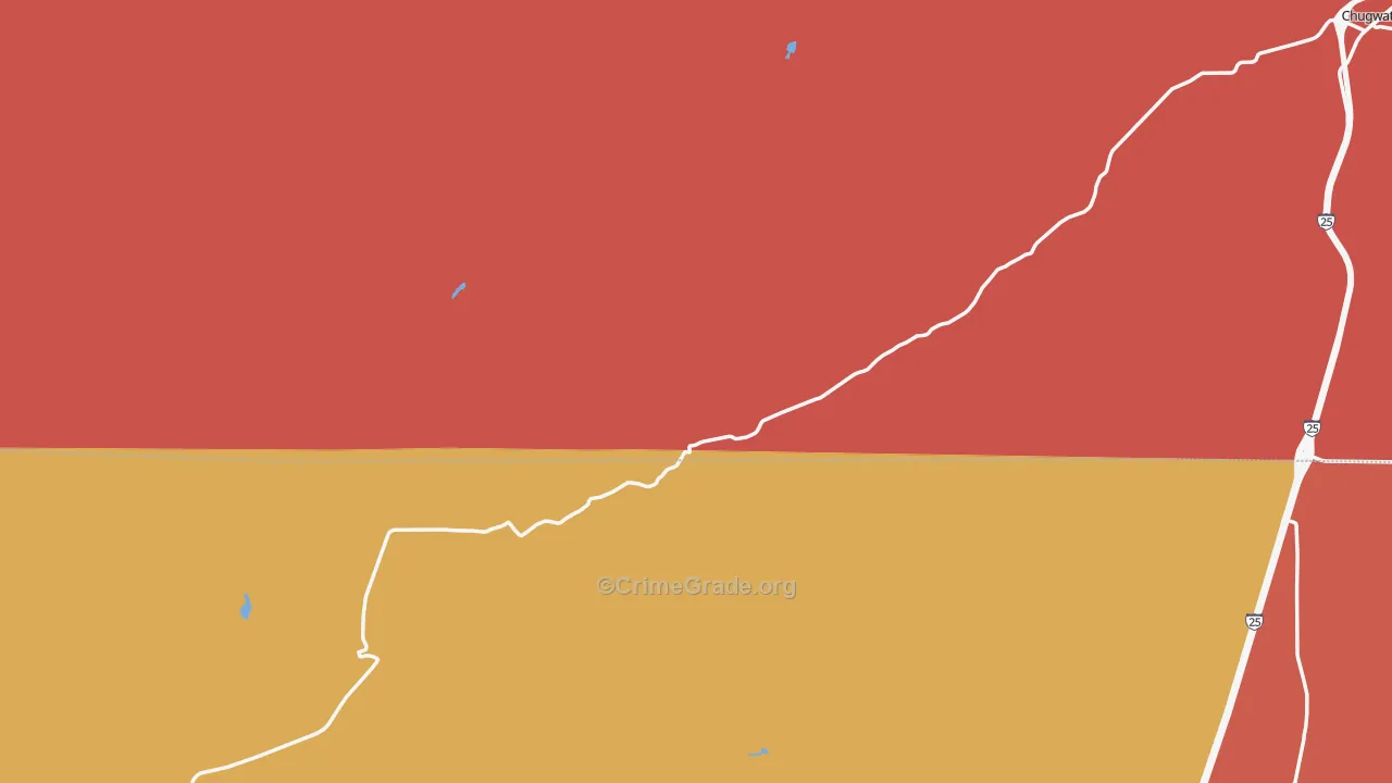 Diamond, WY Map of Drug-Related Crime Rates